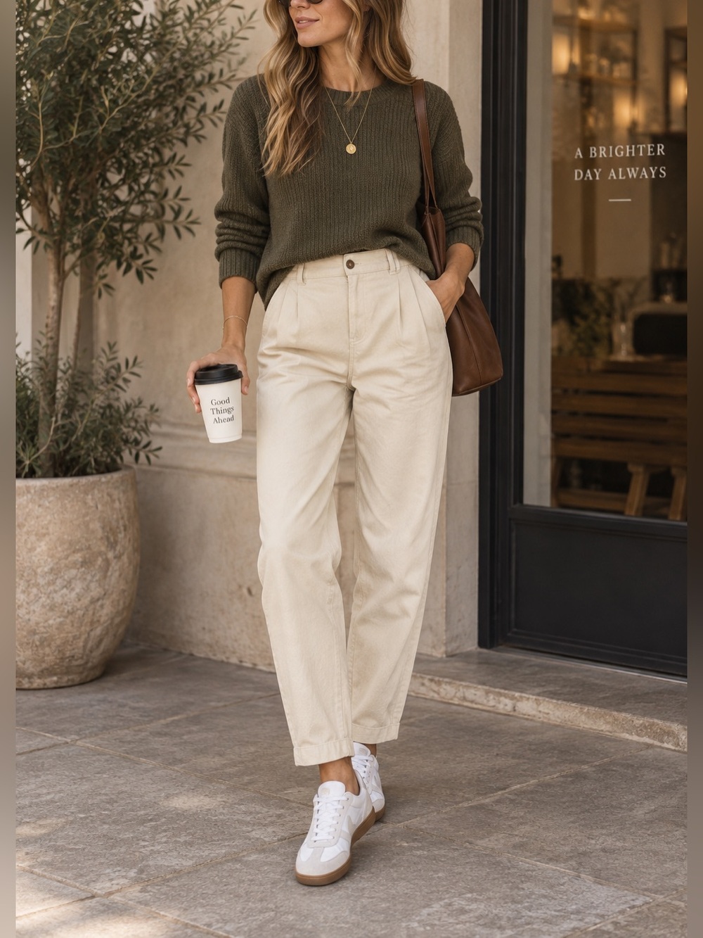 Sézane High Rise Pleated Straight Leg Jeans relaxed fit Cream Ecru size 4 eu 36